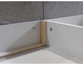 Bézs kárpitozott ágyneműtartós franciaágy ágyráccsal 160x200 cm Garance – Bobochic Paris