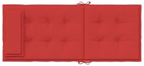 6 db piros oxford-szövet magas háttámlájú székpárna