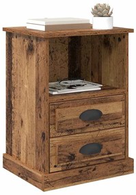 Éjjeliszekrény fiókkal 2 pcs Régi fa 43 x 36 x 60 cm Faanyag