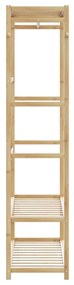 bambusz ruhaállvány polcokkal 110x40x175 cm