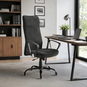 KA-W3109 fekete szövet irodai szék hinta mechanizmussal