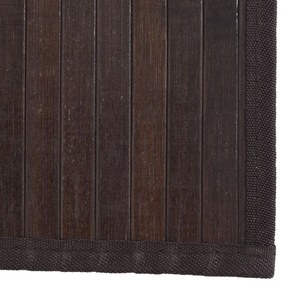 négyszögletű sötétbarna bambusz szőnyeg 80 x 400 cm