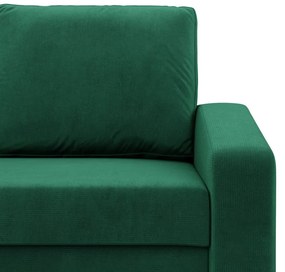 Zeus kanapéágy, bársony, hab töltet, döntött kartámasz, zöld