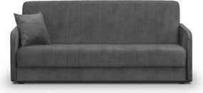 Porto ágyazható kanapé szürke színben, bársony kárpittal