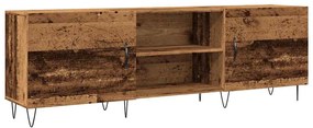 antik fa színű szerelt fa TV-szekrény 150 x 30 x 50 cm