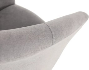 Klub fotel puffal, szürke, ROSE