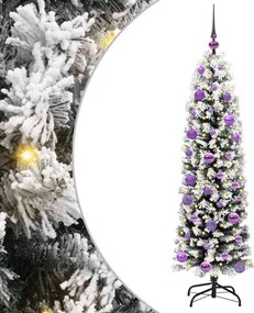 vidaXL Mű karácsonyfa 150 LED-del Zöld 150 cm PVC, acél és műanyag