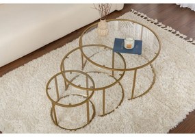 Aurum Gold konferenciaasztal-készlet 80 cm, 3 db