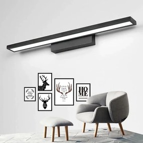 Szerszámlámpa - LED fali lámpa tükör felett 40cm 7W, 560lm, APP951-1CP, fekete, OSW-06664