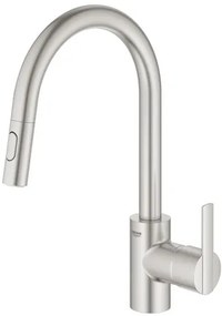 Grohe Feel mosogató csaptelep kihúzható zuhannyal, 2 áram supersteel 31486dc1 G31486DC1