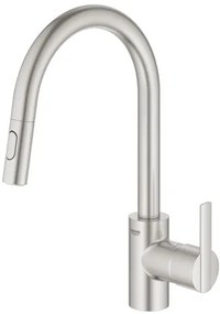 Mosogató csaptelep GROHE Feel kihúzható zuhannyal, 2 áram supersteel 31486DC1