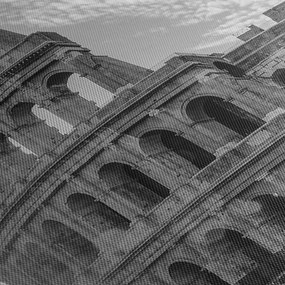 Kép - Colosseum Rómában, fekete-fehér (órával) (90x30 cm)