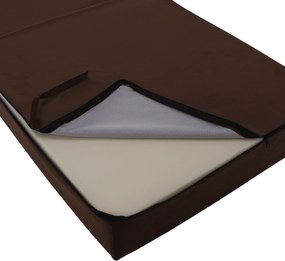 Összecsukható matrac/fotel, 2v1, barna, PELOS