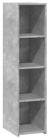 betonszürke szerelt fa magasszekrény 30 x 41 x 124 cm