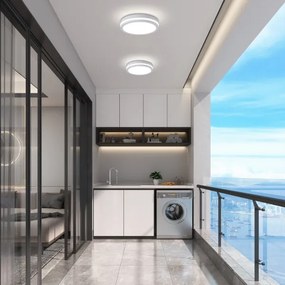 Brilagi - LED kültéri mennyezeti lámpatest BENE LED/24W/230V átm. 26 cm fehér IP54