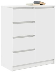 fehér szerelt fa tálalószekrény fiókos 71x35x84 cm