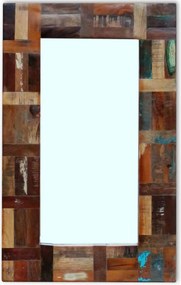 vidaXL tömör újrahasznosított fa tükör 80 x 50 cm