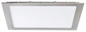 LED panel , 24W , süllyesztett , négyzet , természetes fehér , szatén nikkel keret , IP44 , KATRO