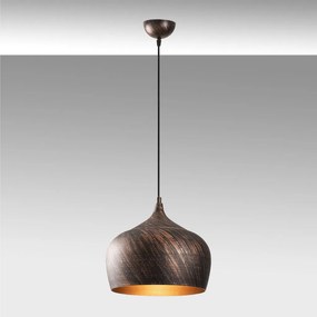 Sağlam 3761 réz-arany fém függőlámpa, Ø28 cm