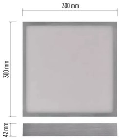 LED Mennyezeti lámpa LED/28,5W/230V 3000/3500/4000K 30x30 cm króm