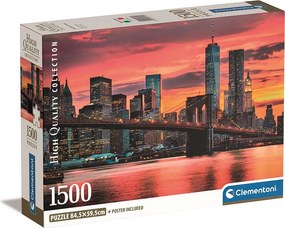 New York East River 1500 db-os Compact puzzle Clementoni