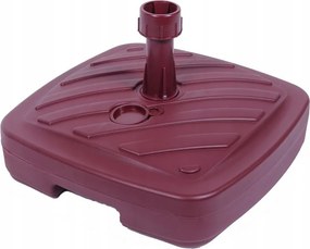 Bordó színű napernyő talp/állvány, 40x40x10cm-es méretben, kerti napernyőhöz