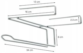Erga Filti, konyharuha tartó 34x16 cm, króm, ERG-YKA-CH.FILTI