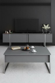Luxe Anthracite and Silver TV-állvány