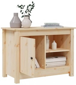 tömör fenyőfa TV-szekrény 70 x 36,5 x 52 cm