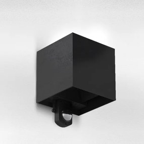 Brilagi - LED kültéri fali lámpa érzékelővel CUBE LED/6W/230V fekete