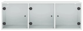 fehér faliszekrény üvegajtókkal 102 x 37 x 35 cm