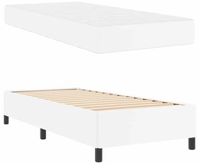 Ágykeret matraccal matracmal Fehér 90 x 190 cm Műbőr