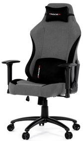 Gamer szék hintamechanikával, szürke szövetkárpittal. KA-F12 GREY2