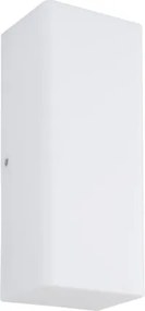 Globo 32067 Kültéri fali lámpa, matt fehér műanyag, IP44, SzxM: 250x100 mm, Mélység: 80 mm, 1x E27 LED 15W 230V izzó nélkül