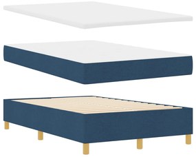 Box Spring ágy matrac &amp; pad Kék 120x200 cm Szövet