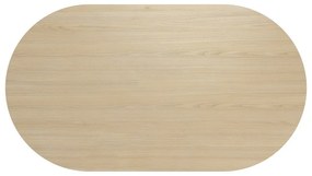 Natúr színű étkezőasztal tölgyfa dekoros asztallappal 100x180 cm Lago – TemaHome