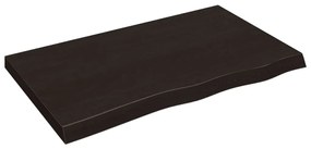 sötétbarna kezelt tömör tölgyfa asztallap 100x60x(2-6) cm