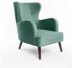 Mentazöld bársony füles fotel Noemye – Bonami Selection