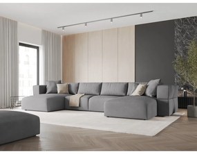 Világosszürke sarokkanapé ("U" alakú) Esther – Milo Casa