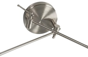 Acél lógólámpa árnyékolóval 35 cm fehér állítható 2 lámpás - Blitz