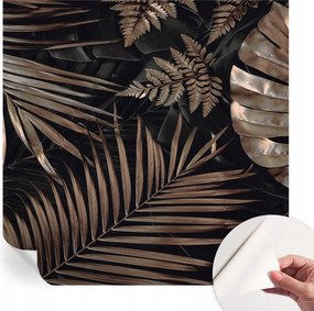 Öntapadós tapéta Fali furnér 3D hatás Egzotikus levelek 250x250 cm