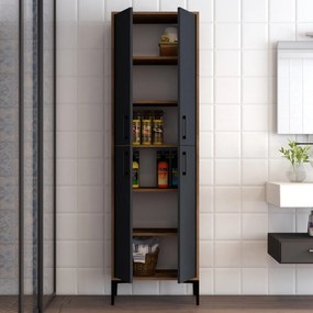 Tároló szekrény Berlin A - Walnut, Anthracite