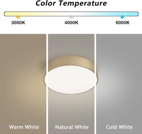 BRILAGI - LED mennyezeti lámpa POOL LED/24W/230V 3000/4000/6000K, átm. 20 cm, arany