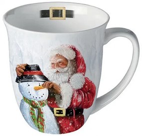 Santa and snowman porcelánbögre 0,4l