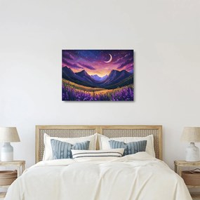 Üveg kép - Lila táj (70x50 cm)