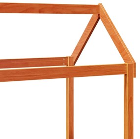 viaszbarna tömör fenyőfa gyerekágytető 118 x 70 x 176,5 cm