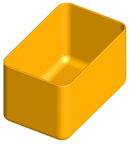 ARTPLAST Doboz fiókokhoz és szervezőkhöz, 90x57x64mm, sárga színű