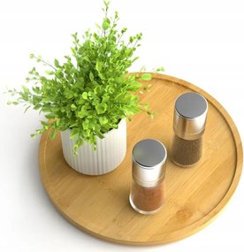 Homerays Fűszertartó Szekrényhez 23cm Forgatható Bambusz Természetes