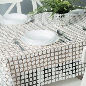 Mg Abrosz Jázmin Gipsz Ecru fényes Négyzetek 140x220cm