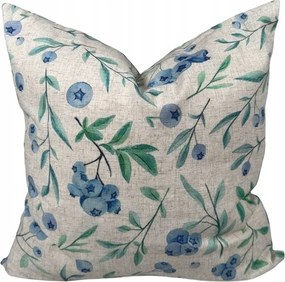 Párnahuzat 45X45 Áfonya Bogyó Dekoratív Boho Bézs Nappaliba